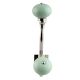 Sage Green Ceramic Silver Iron Hooks